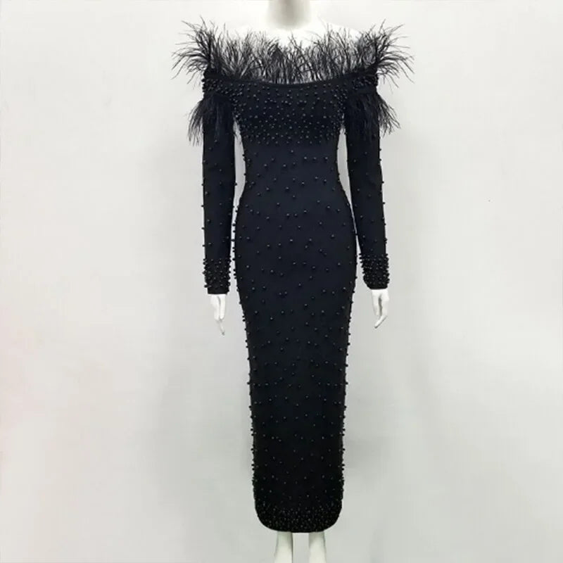 2023 African Wedding Party Dresses for Women Autumn Africa Long Sleeve White Bl image 3