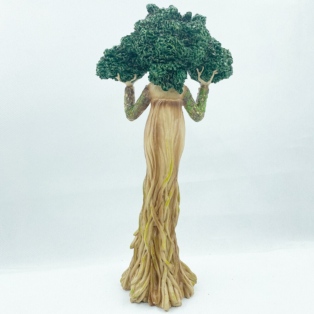 Forest Earth Goddess Statue Resin Tree God Art Sculpture Ornament Garden image 3