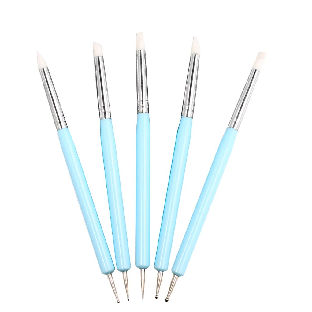 5pcs/set Double-ended Dotting Tools Set Nail Art Embossing Tools Pottery Craft image 4