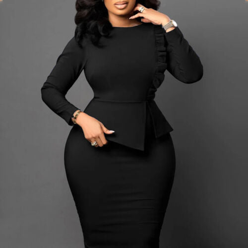 African Dresses for Women 2023 Spring Bodycon Midi Dress Daily Elegant