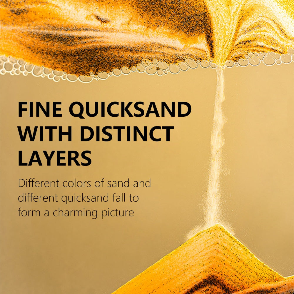 3D Hourglass Creative Quicksand Table Lamp Moving Sand Art Picture Deep Sea image 10