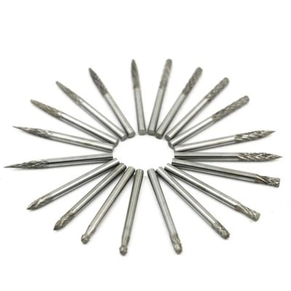 20Pcs/Set 3x3mm Shank Tungsten Carbide Rotary File Kit Burr For Grinding Wood A image 6