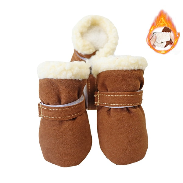 Juego de 4 botas de invierno para perros, antideslizantes, para la nieve, para perros pequeños y grandes, para gatos