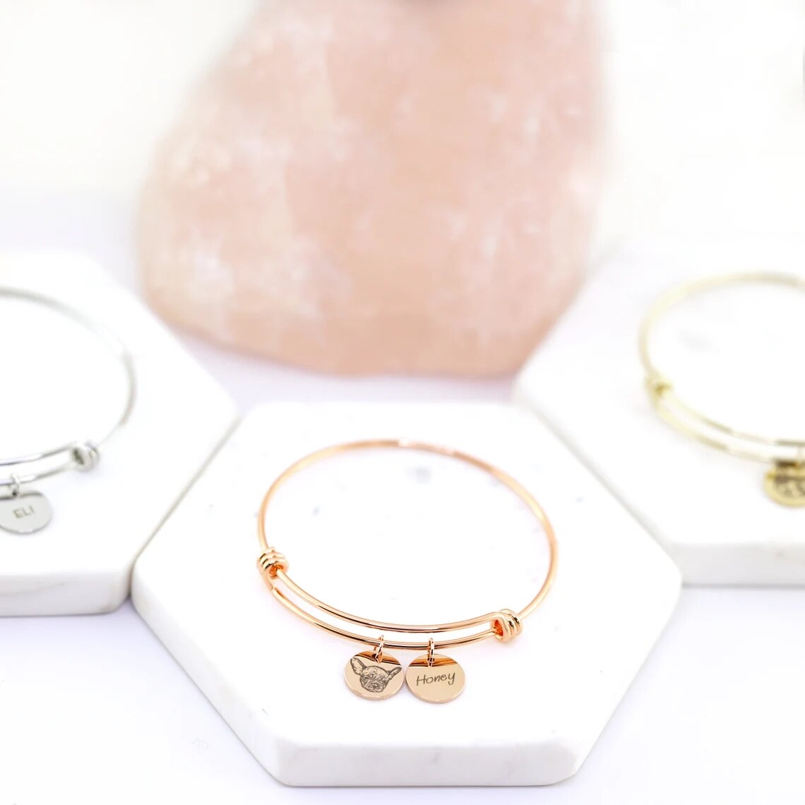 Pulsera personalizada con retrato de mascota, pulsera conmemorativa para perro, mujer y gato