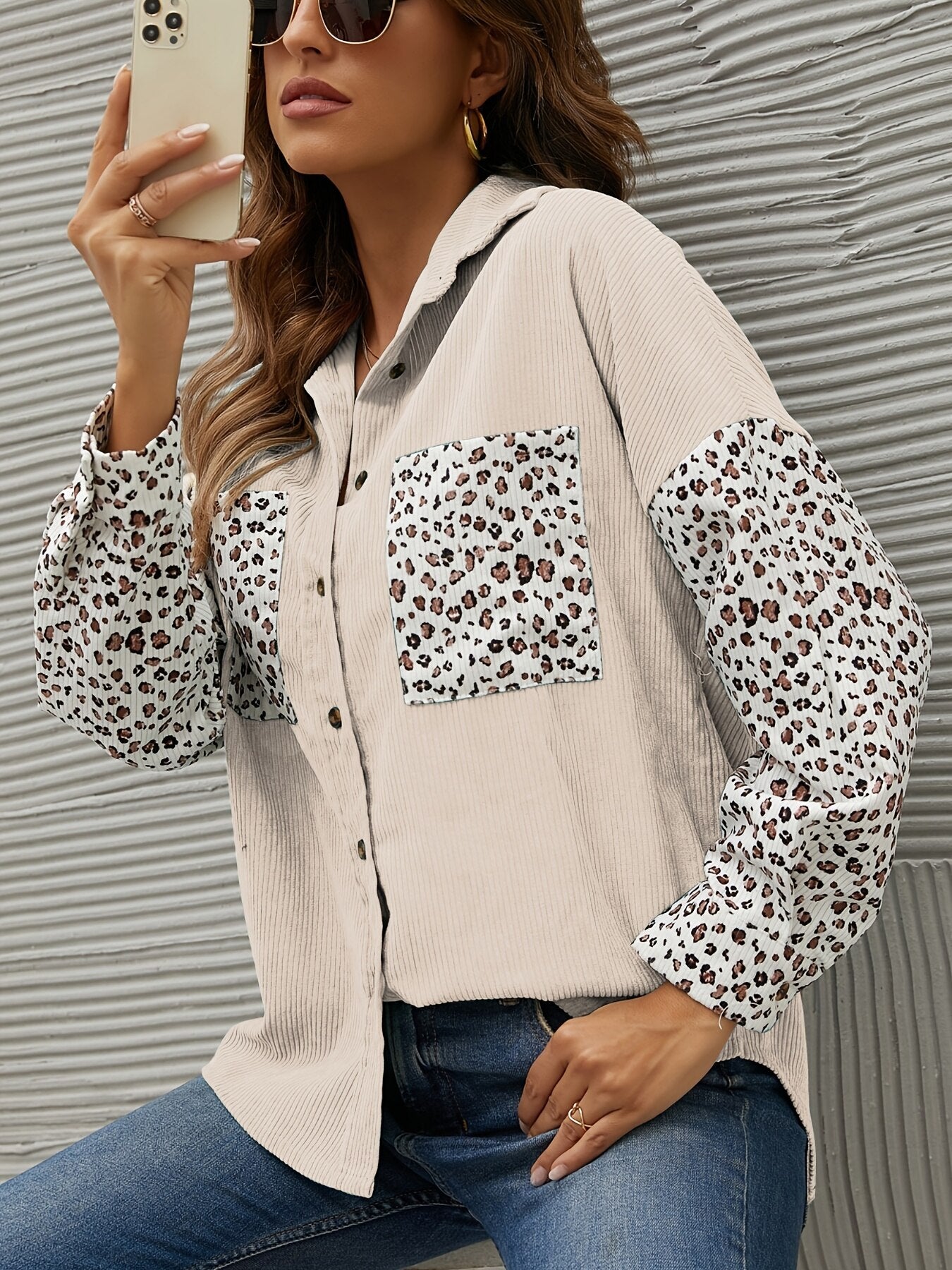 Camisa suelta de manga larga para niñas, moda primavera otoño 2023, para damas, ocio, leopardo