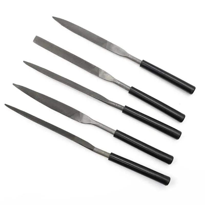 1/2PCS Files for Metal Jeweler Stone Polishing Wood Carving Craft Double-cut Pl image 1