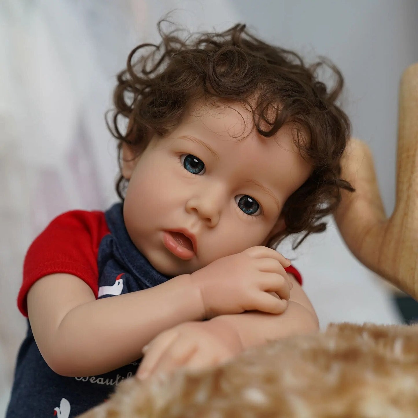 RBG 50CM Reborn Baby Dolls Liam Lifelike Newborn Cute Baby Tollder Doll Vinyl B image 4