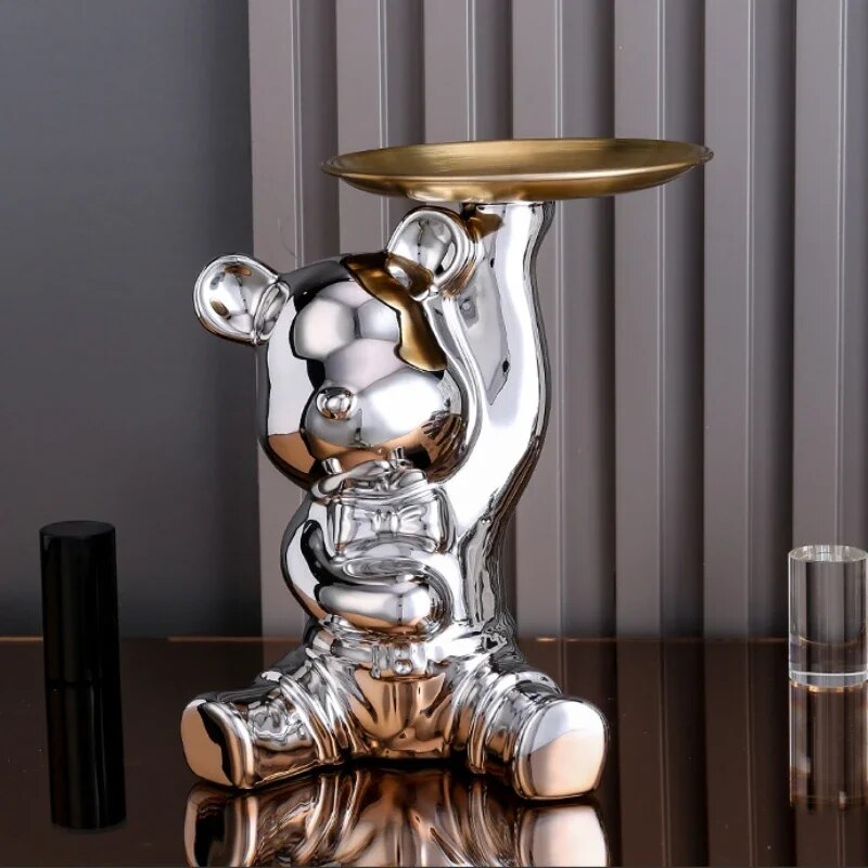 Light luxury ornaments, violent bear dolls small ornaments, living room TV cabi image 1