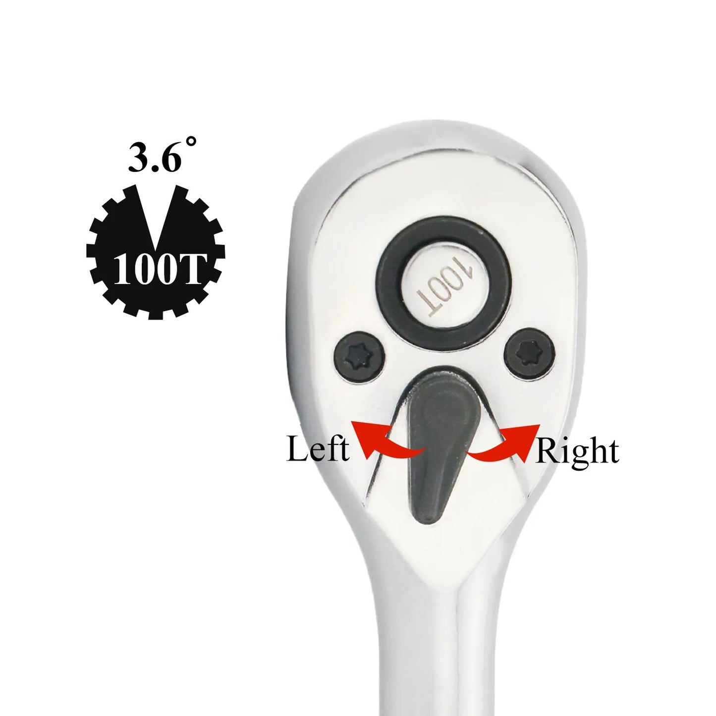 100 Teeth Quick Release Ratchet Handle Narrow Place Using Teeth More Than Norma image 4