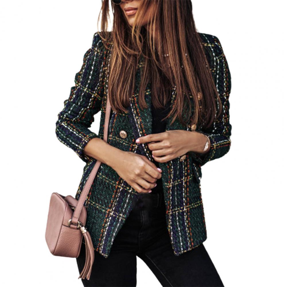 Double-breasted Lady Blazer Long Sleeve Woolen Modern Design Winter Lady Coat f image 1