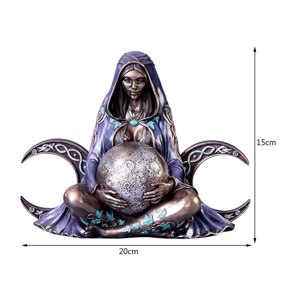 Forest Earth Goddess Statue Resin Tree God Art Sculpture Ornament Garden image 1