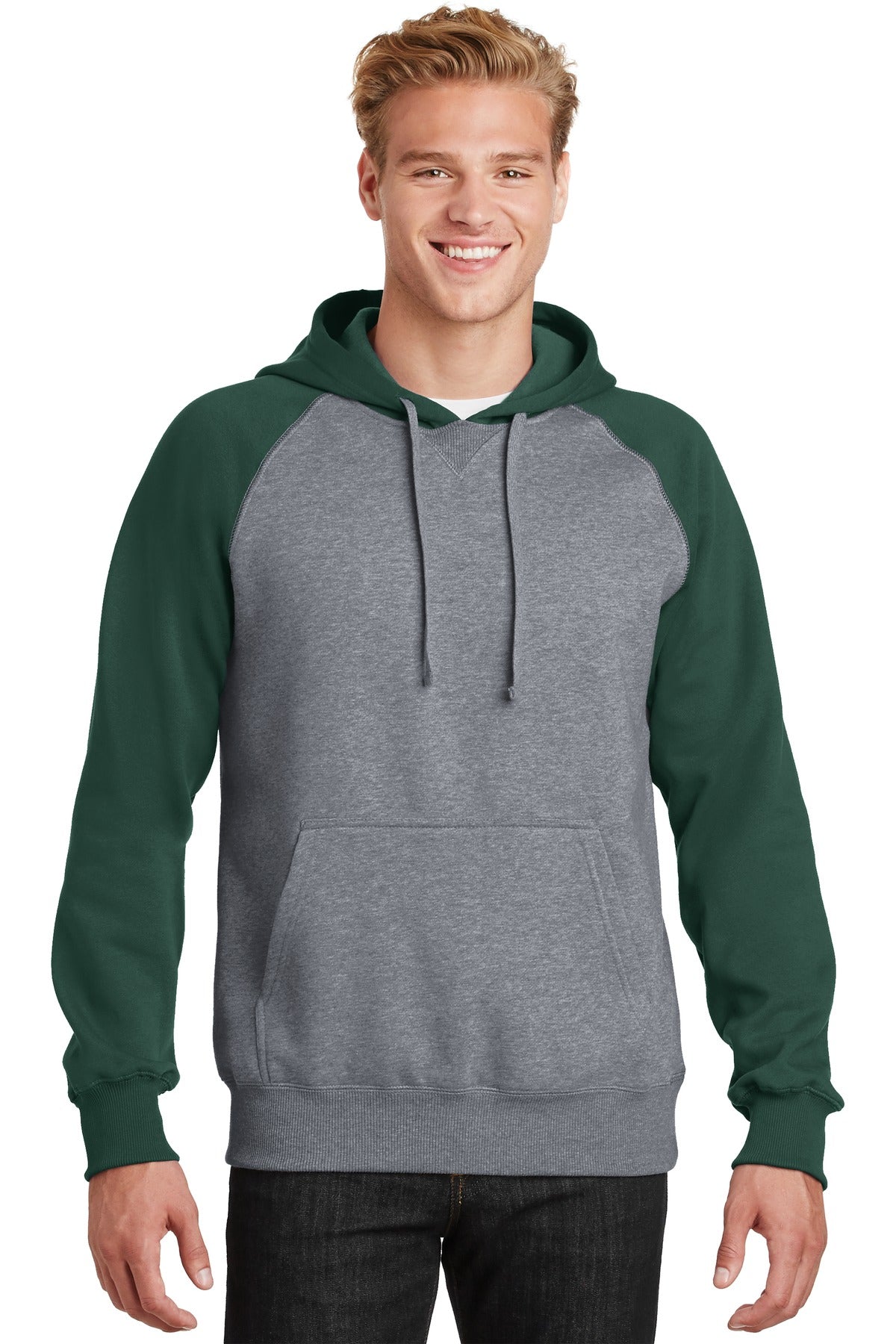 Sport-Tek? Raglan Colorblock Pullover Hooded Sweatshirt. ST267