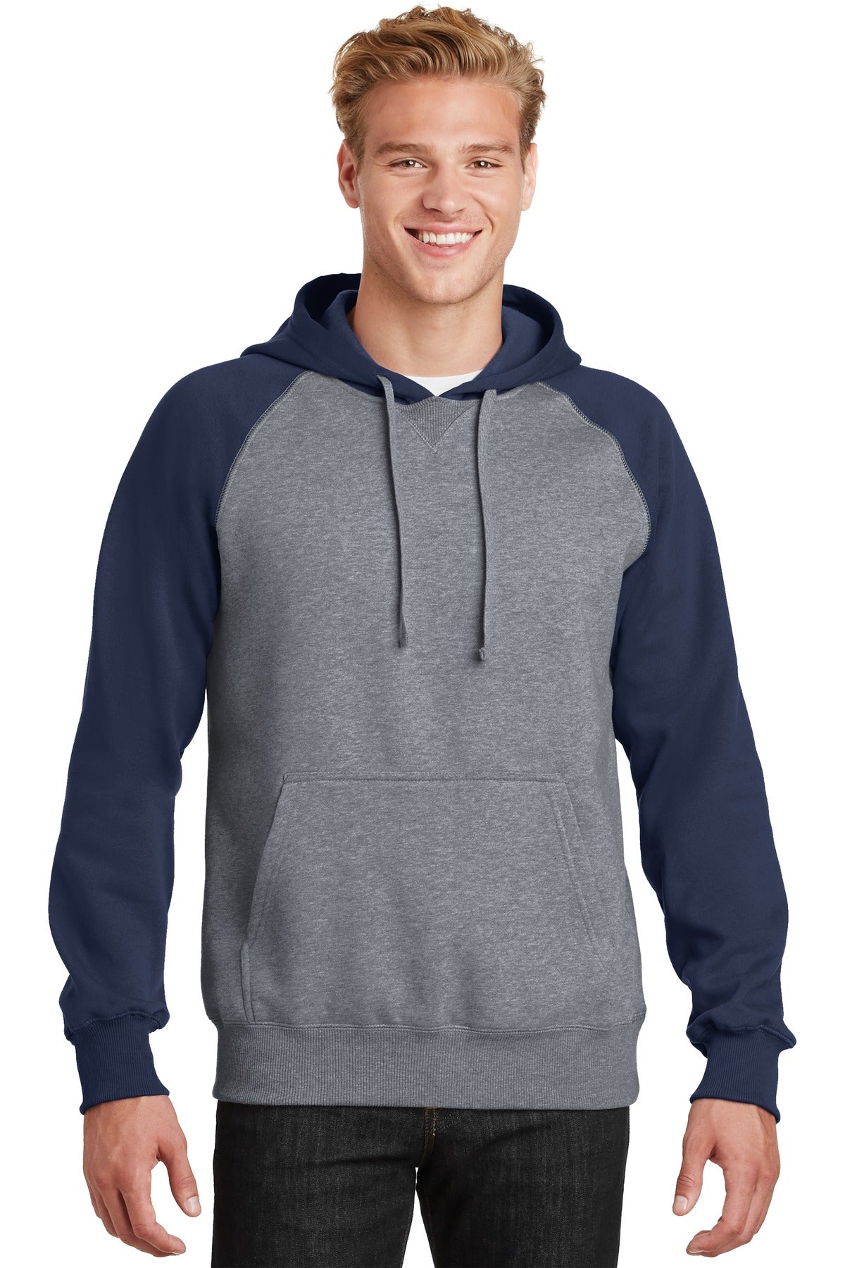 Sport-Tek? Raglan Colorblock Pullover Hooded Sweatshirt. ST267