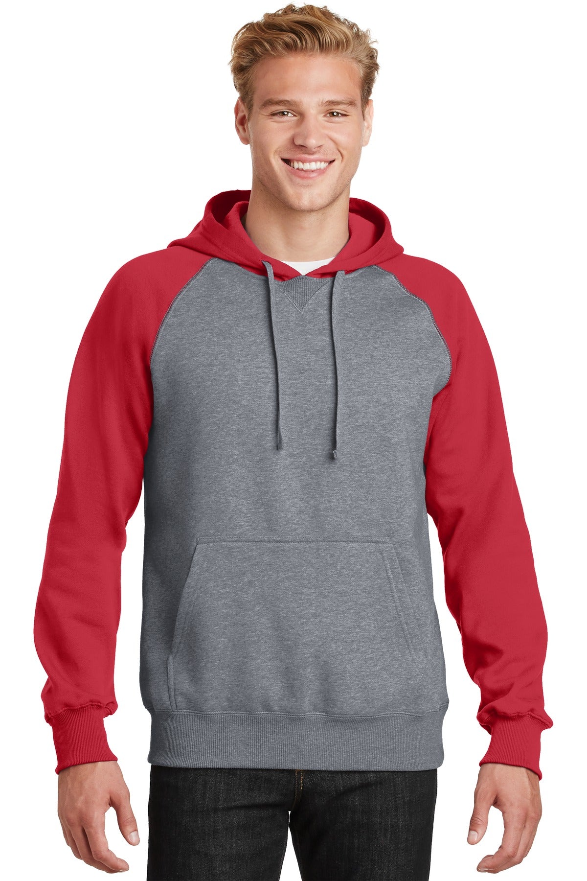 Sport-Tek? Raglan Colorblock Pullover Hooded Sweatshirt. ST267