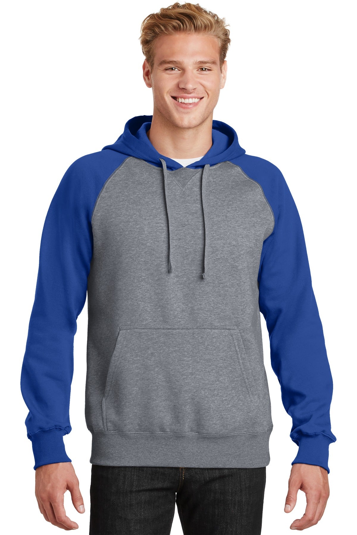 Sport-Tek? Raglan Colorblock Pullover Hooded Sweatshirt. ST267