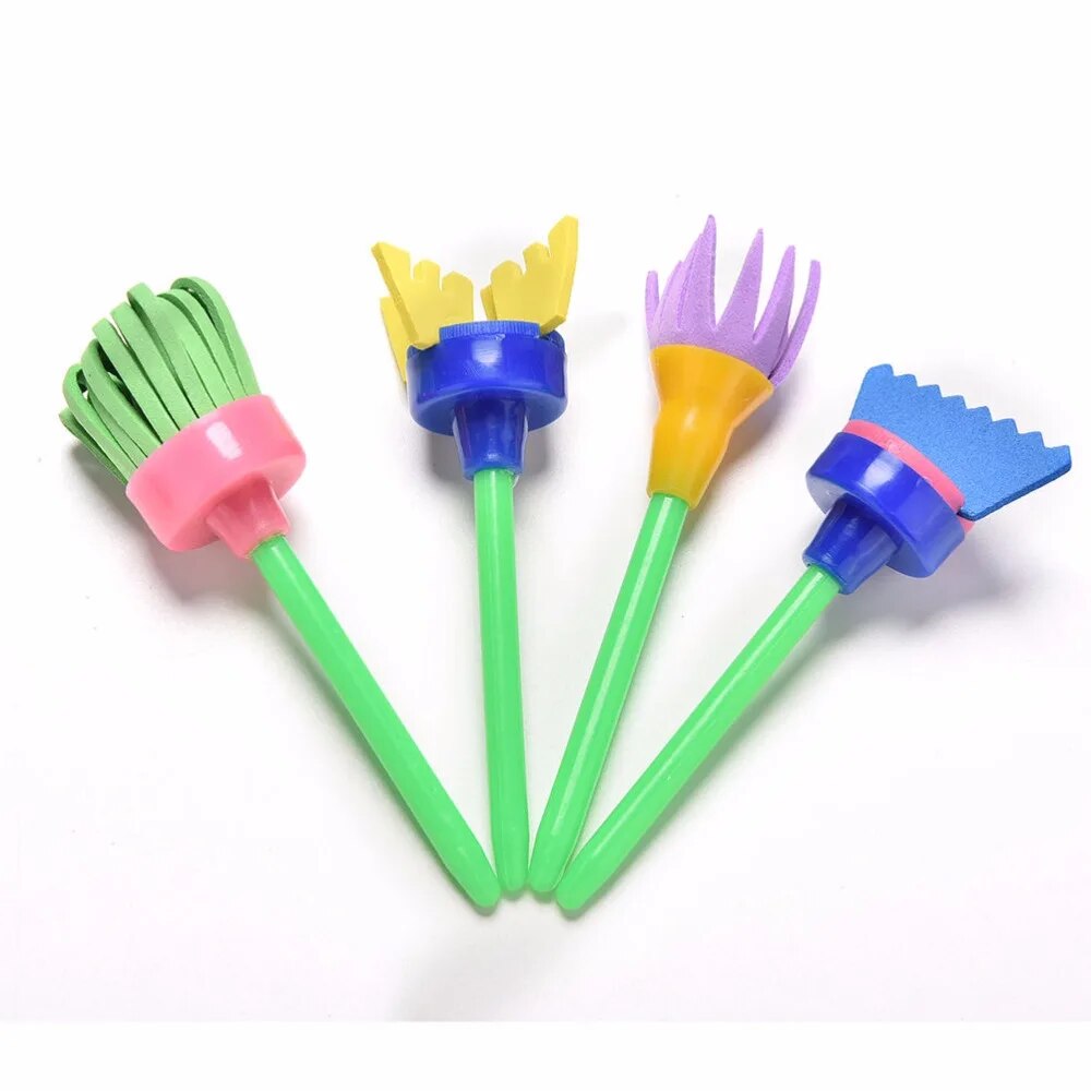 DIY Flower Graffiti Sponge Art Supplies Brushes Seal Painting Tools Funny Drawi image 3