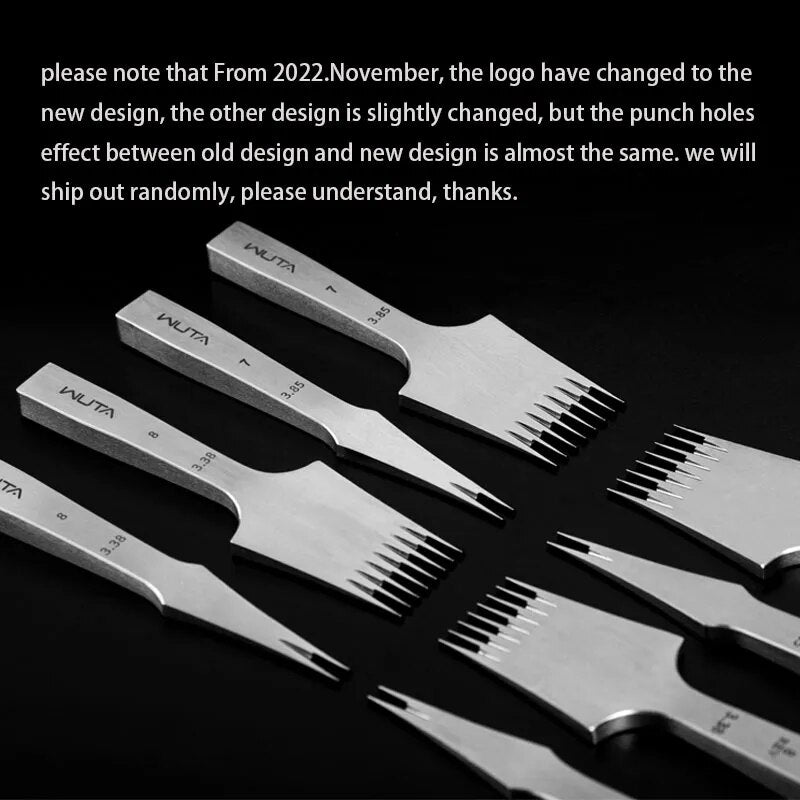 WUTA NEW High Quality Sharp Leather Chisel French Style Pricking Iron Die-steel image 1