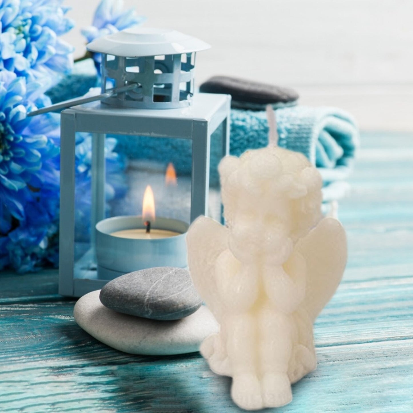 Art Candle 3D Little Angel Scented Candle Photo Props Banquet Birthday Party image 6
