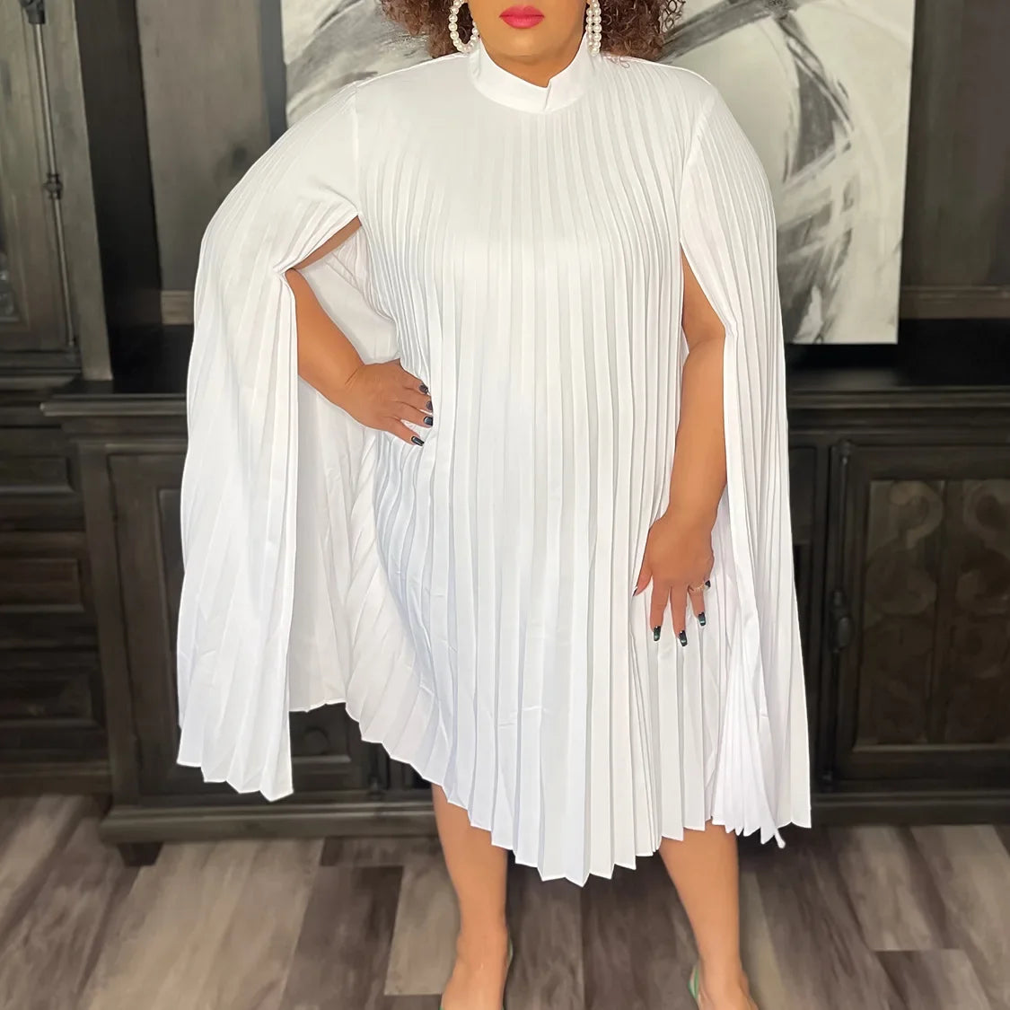 2024 Summer White African Dress for Women Elegant Lady Wedding Evening Party Dr image 4