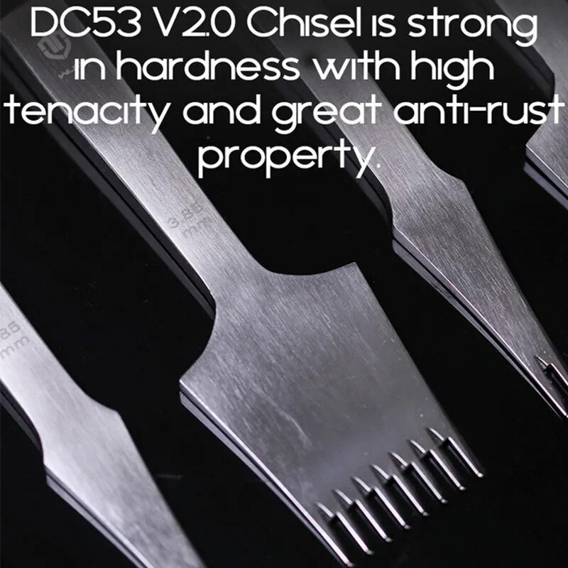 WUTA NEW High Quality Sharp Leather Chisel French Style Pricking Iron Die-steel image 4