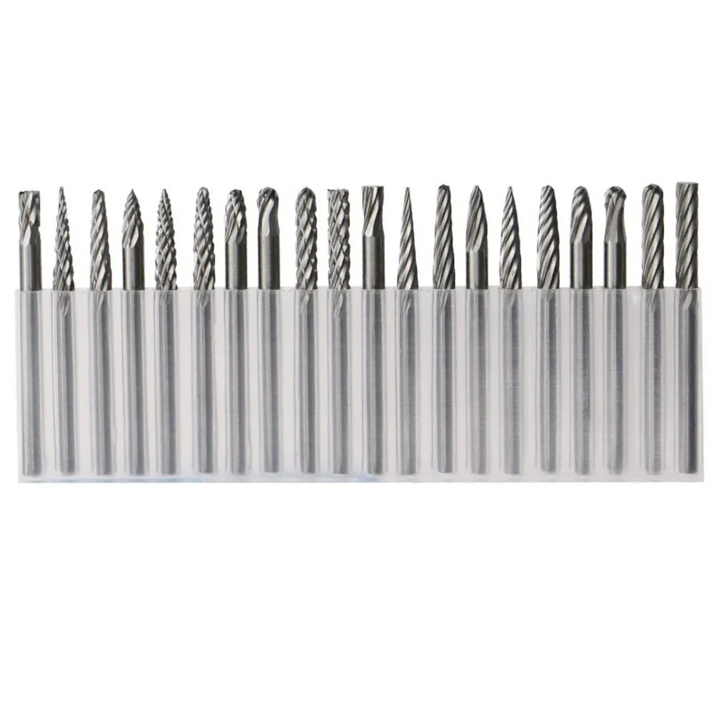 20Pcs/Set 3x3mm Shank Tungsten Carbide Rotary File Kit Burr For Grinding Wood A image 5