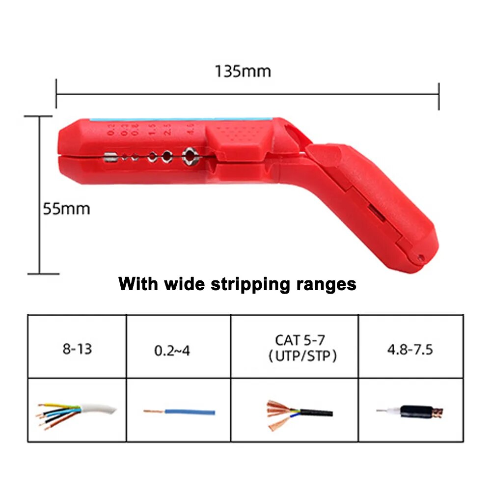 Mini Pocket Portable Wire Stripper Multifunctional Cable Wire Stripper Plier Ha image 2