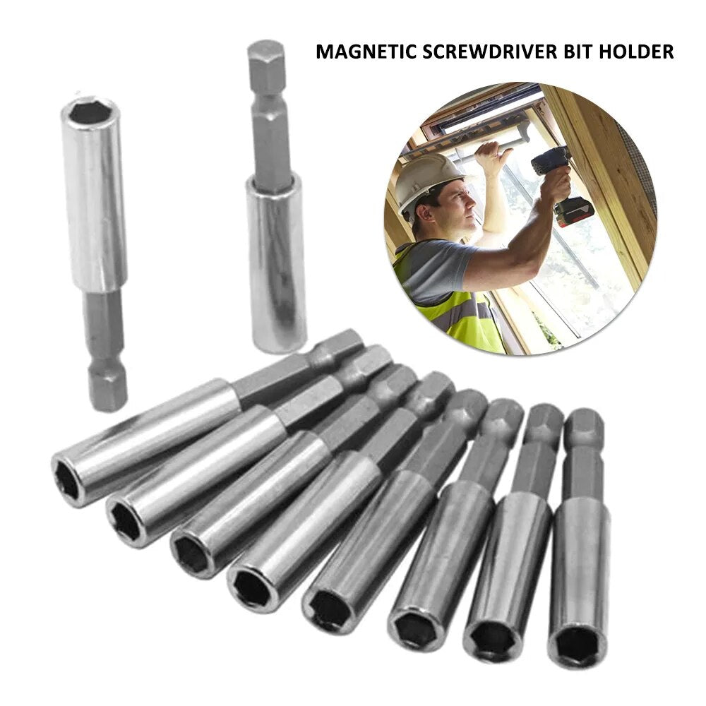 10Pcs Magnetic Drill Bit Extension 1/4 inch Hex Shank Magnetic Drill Bit Holder image 2