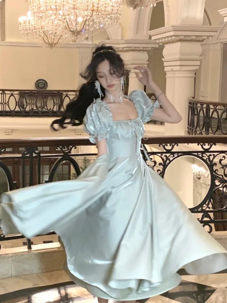 Elegant French White Wedding Party Dress Women Vintage Burgundy Romantic Prom V image 2