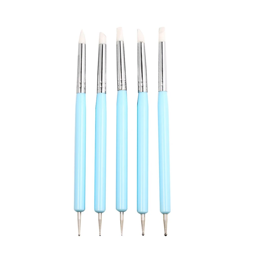 5pcs/set Double-ended Dotting Tools Set Nail Art Embossing Tools Pottery Craft image 1