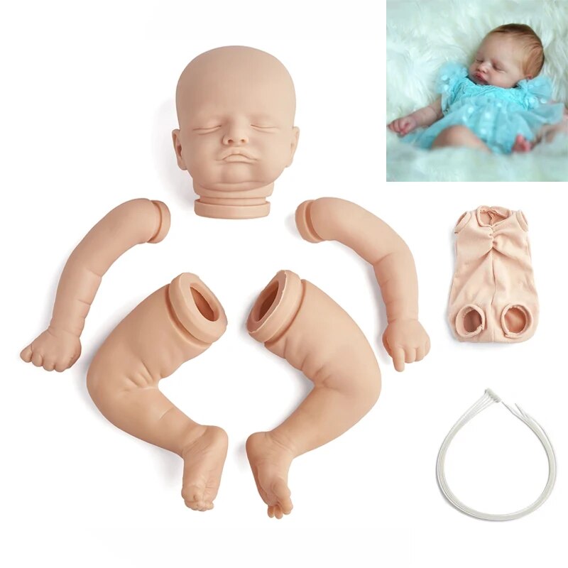 ADFO 51cm Bebe Reborn Dolls Sleeping Rosalie with Rooted Eyelashes Lifelike New image 3