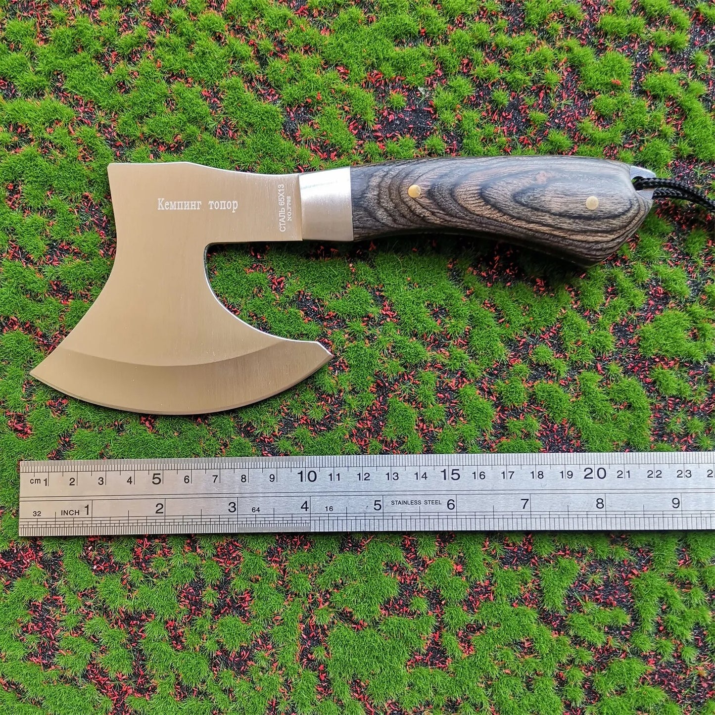 Axe Color Wood Handle Tactical Outdoor Self-defense Axe Multifunction Camping A image 3