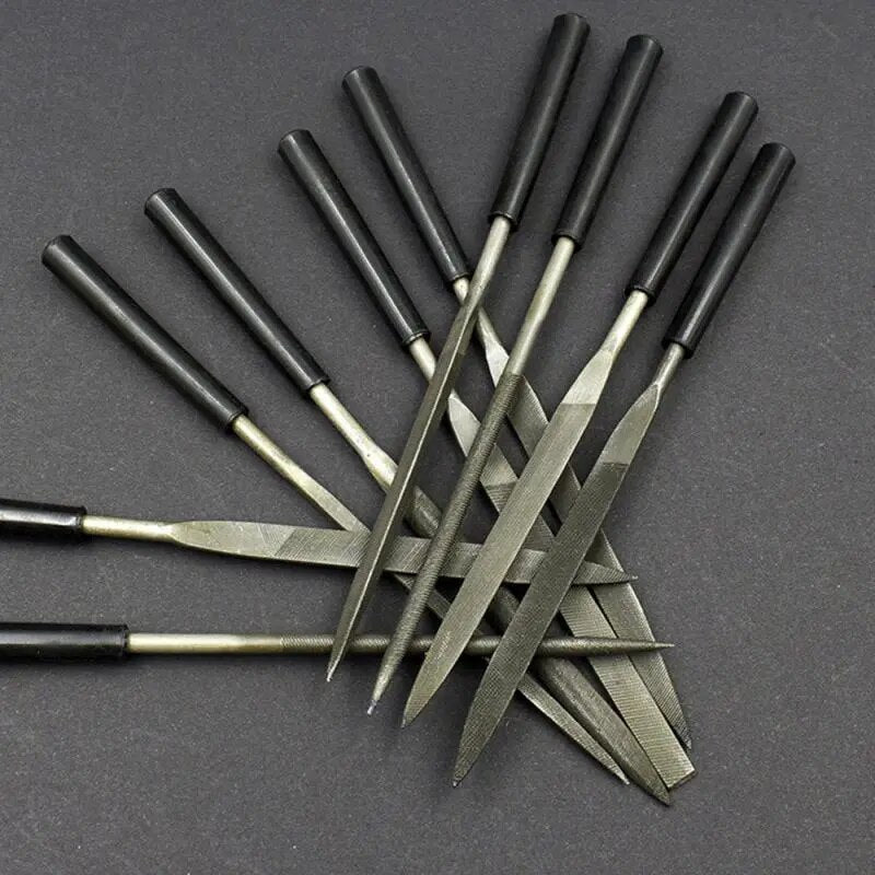 1/2PCS Files for Metal Jeweler Stone Polishing Wood Carving Craft Double-cut Pl image 4