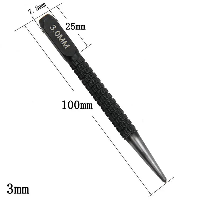 1.5/2/3mm Alloy Steel Center Punch Metal Wood Marking Drilling Tools Non-slip C image 4