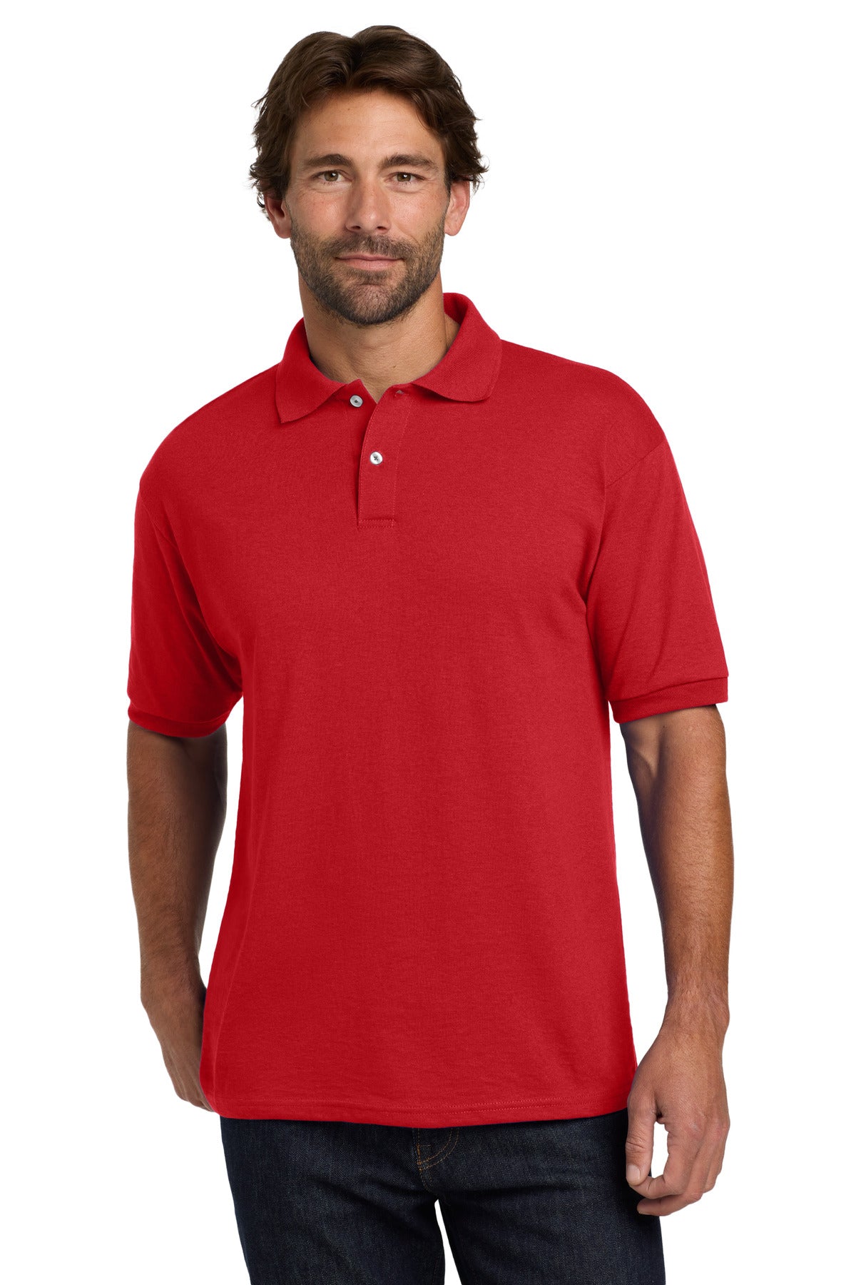 Hanes? EcoSmart? - 5.2-Ounce Jersey Knit Sport Shirt. 054X