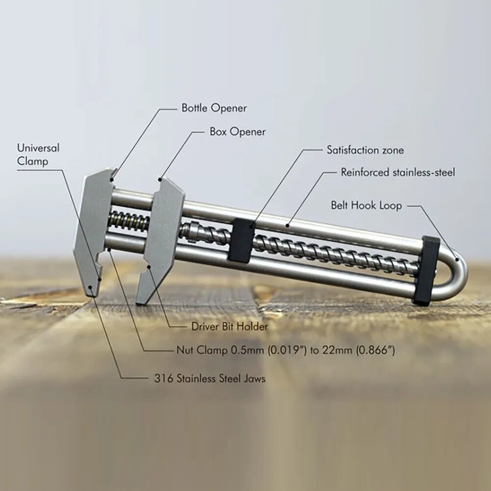 Multifunctional Adjustable Wrench Bottle Opener Portable Universal Spanner Stai image 3