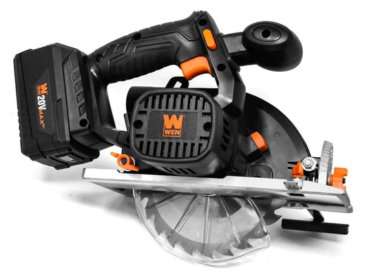 WEN 20V Max 6.5-Inch Cordless Circular Saw with 4.0 Ah Lithium-Ion Battery and image 0