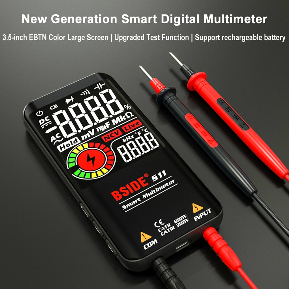 BSIDE Digital Multimeter Smart Electrician Tester USB Charge T-RMS DC AC Voltag image 6