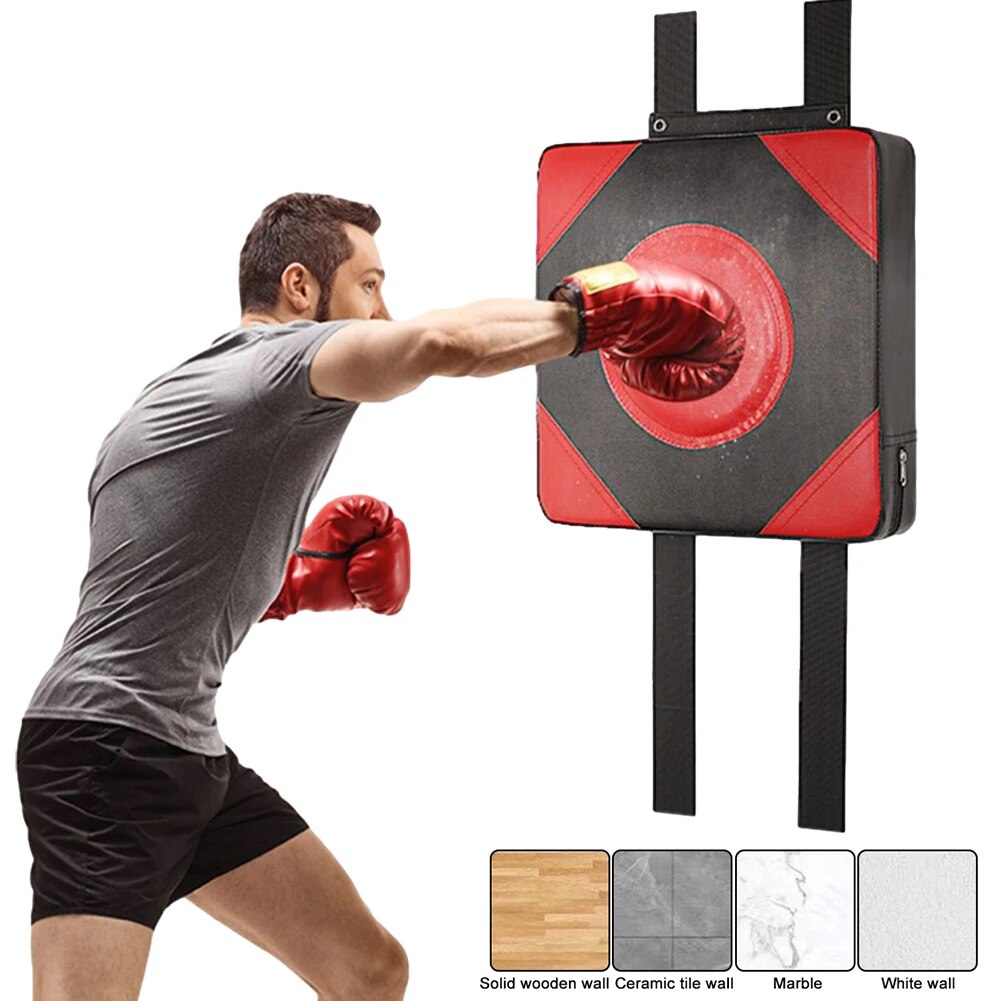 Boxing Mats PU Leather Square Wall Target Adjustable Height Boxing Training San image 7