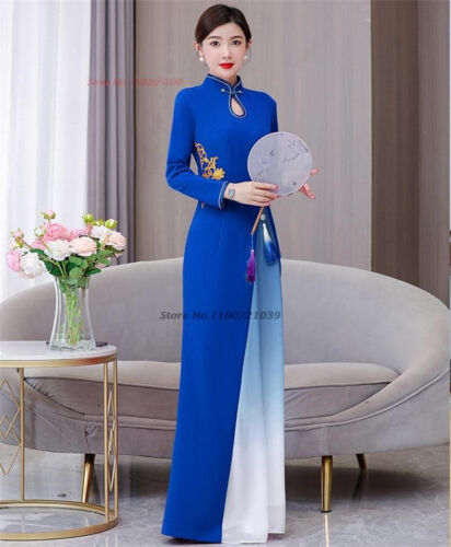 2024 vietnam traditional dress aodai chinese improved qipao national f