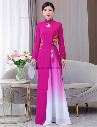 2024 vietnam traditional dress aodai chinese improved qipao national f