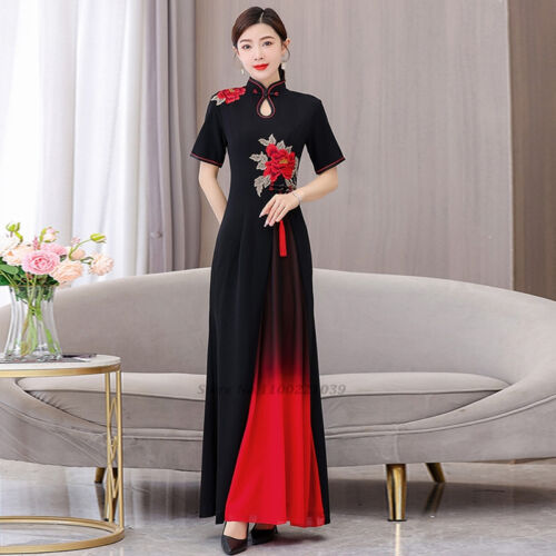 2024 vietnam aodai dress traditional chinese improved qipao national f