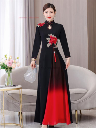 2024 vietnam aodai dress traditional chinese improved qipao national f