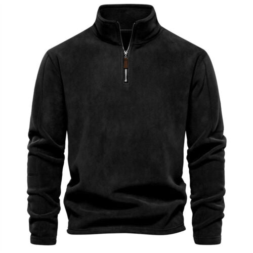 FGKKS 2023 Outdoor Casual Hoodie Sweatshirt Men's Warm Zipper Collar T