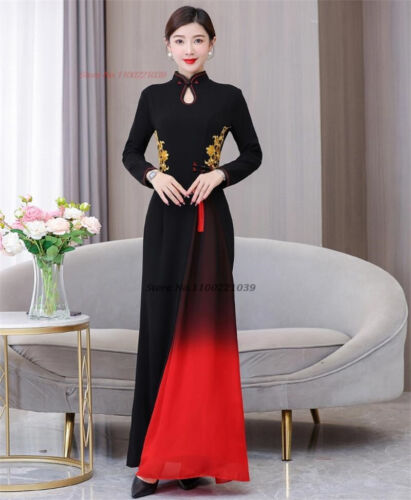 2024 vietnam traditional dress aodai chinese improved qipao national f