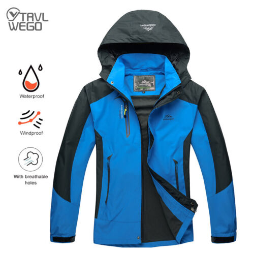 TRVLWEGO Camping Hiking Jacket Men Autumn Outdoor Sports Coats Climbin