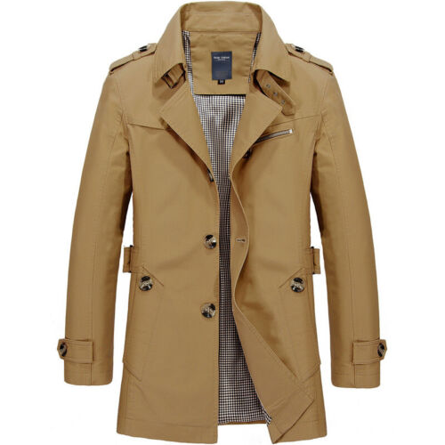 Fashion Men Trench Jackets Brand Casual Business Trench Coat Mens Leis