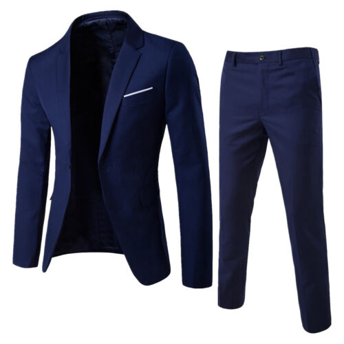 Fashion Slim Waist 2 Pieces Set Wedding Suits For Men Slim Suit Jacket