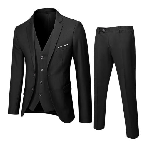 Men's Wedding Suit 2023 Groom Best-Man Groomsman Solid Formal Blazer P