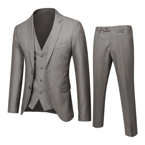 Men's Wedding Suit 2023 Groom Best-Man Groomsman Solid Formal Blazer P