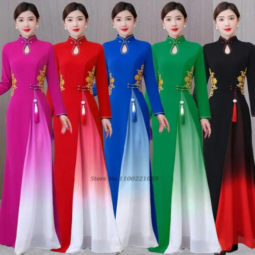 2024 vietnam traditional dress aodai chinese improved qipao national f